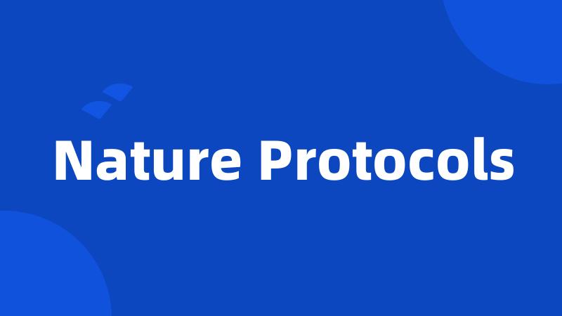 Nature Protocols