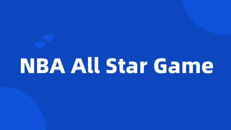 NBA All Star Game