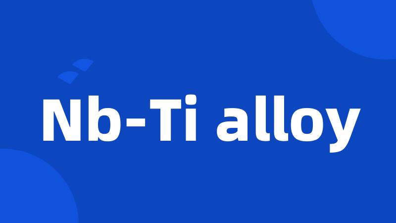 Nb-Ti alloy