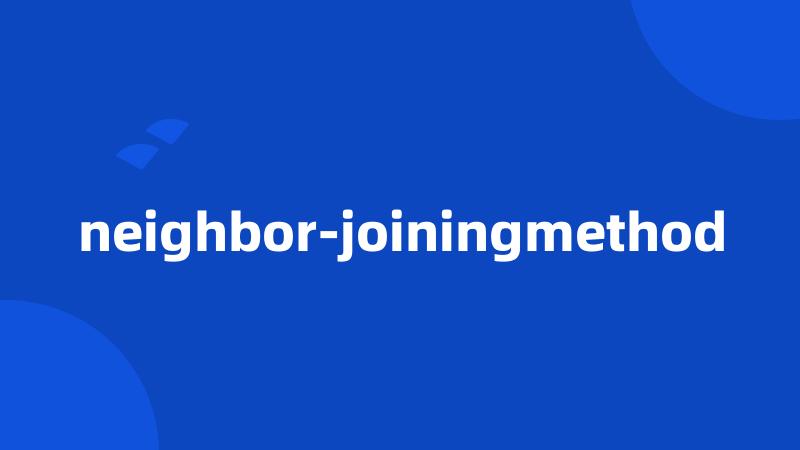 neighbor-joiningmethod