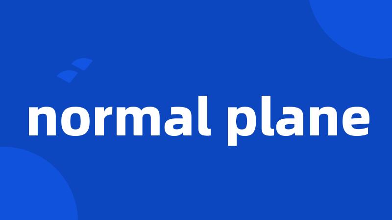 normal plane