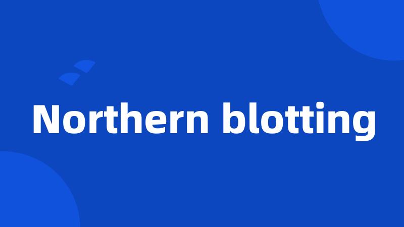 Northern blotting