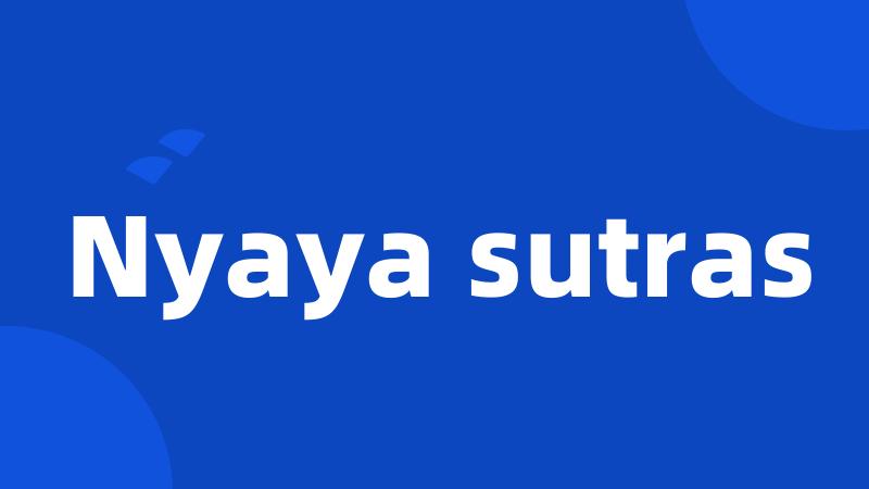 Nyaya sutras