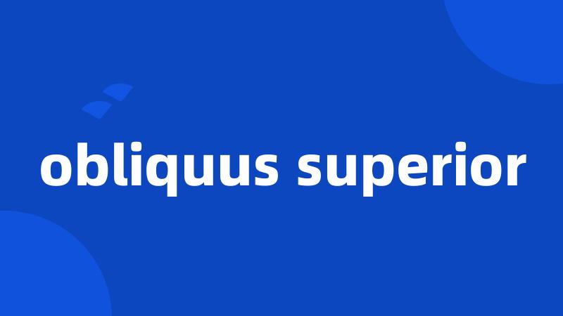 obliquus superior