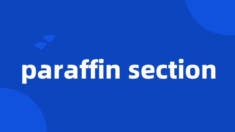 paraffin section