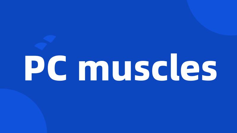 PC muscles