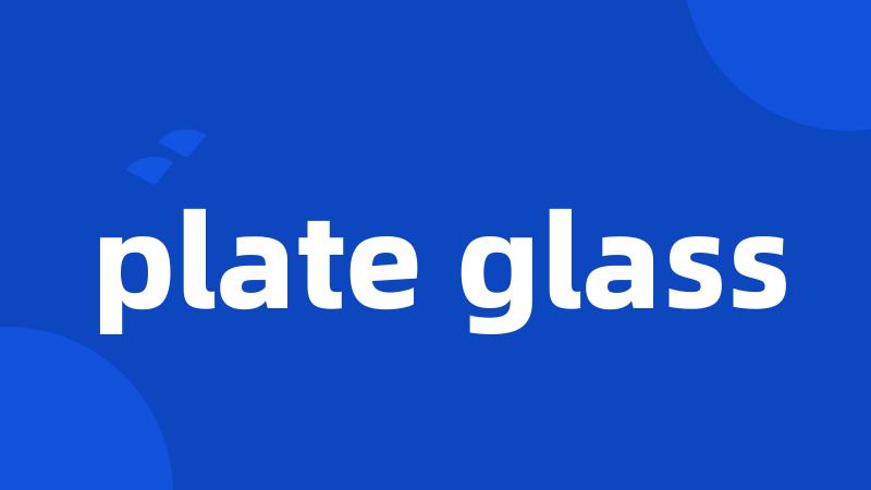 plate glass
