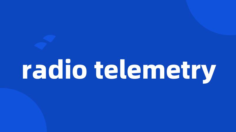 radio telemetry