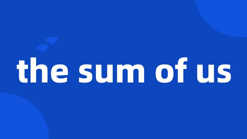 the sum of us