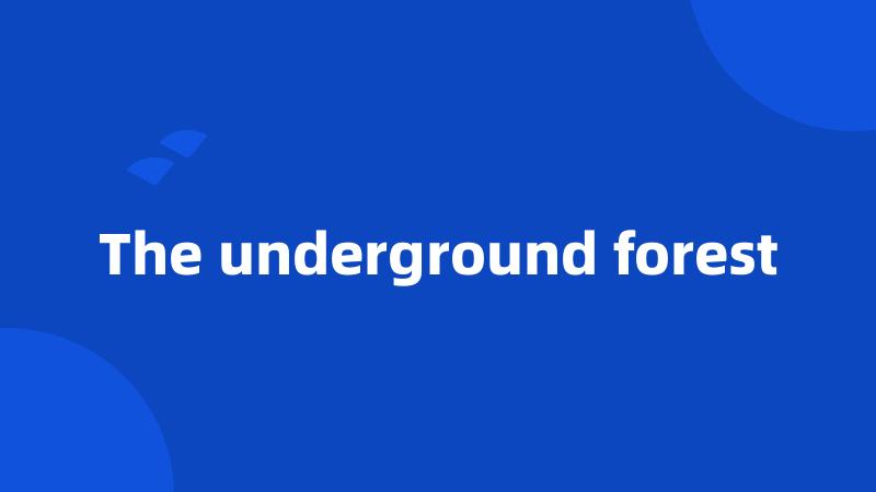 The underground forest