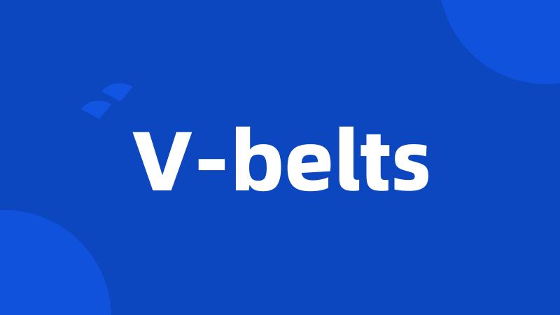 V-belts