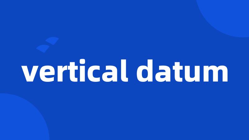 vertical datum