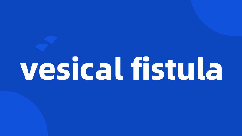 vesical fistula
