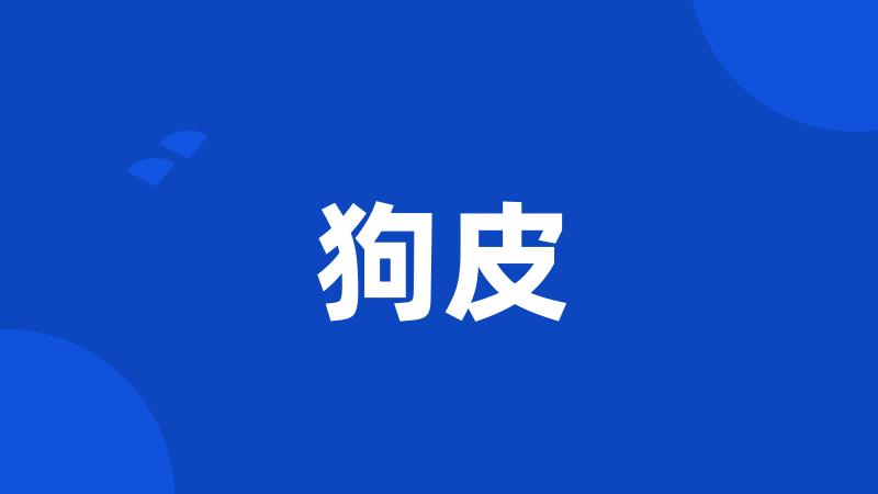 狗皮