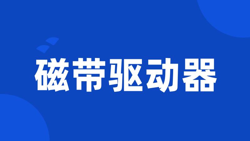磁带驱动器