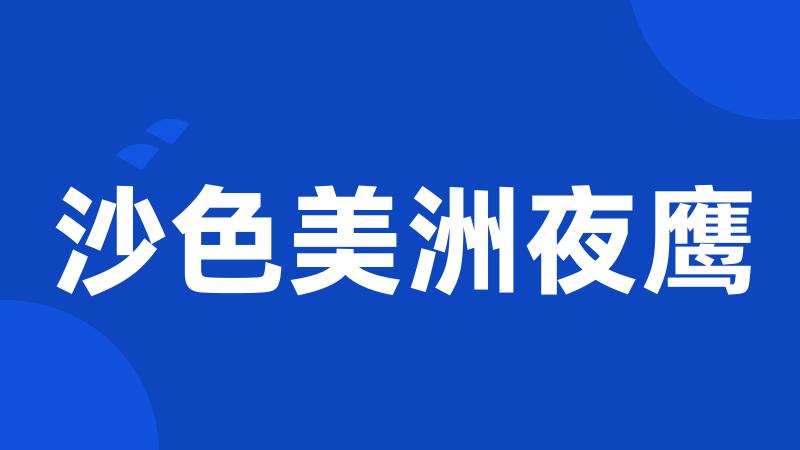 沙色美洲夜鹰