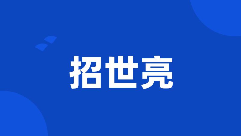 招世亮