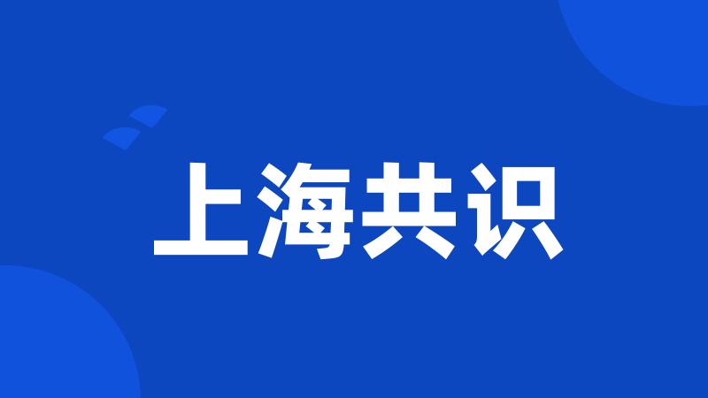 上海共识