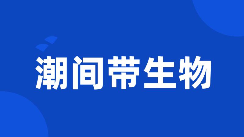 潮间带生物