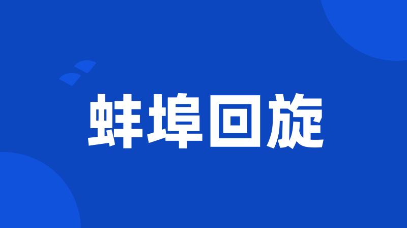 蚌埠回旋
