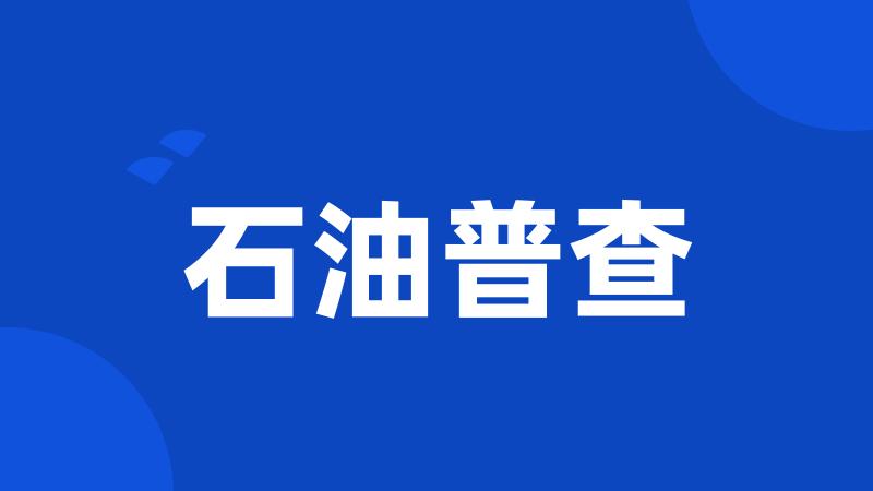 石油普查