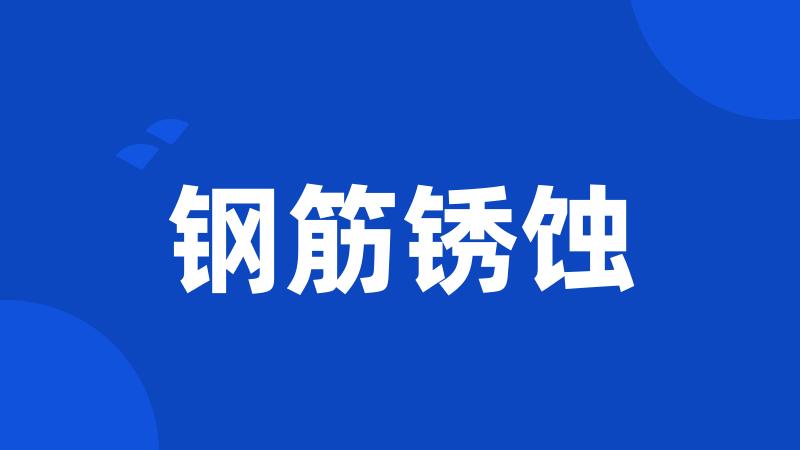 钢筋锈蚀