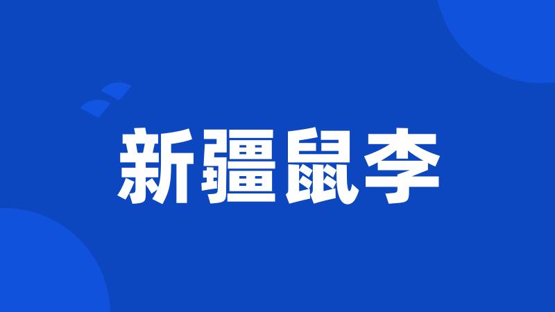 新疆鼠李