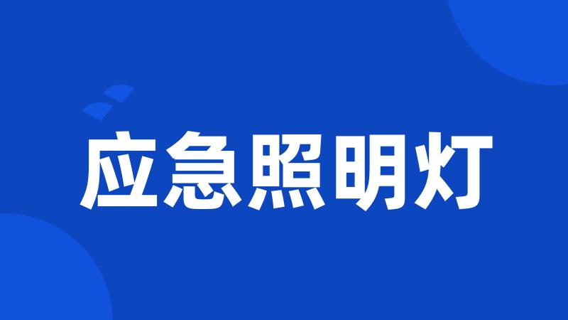 应急照明灯