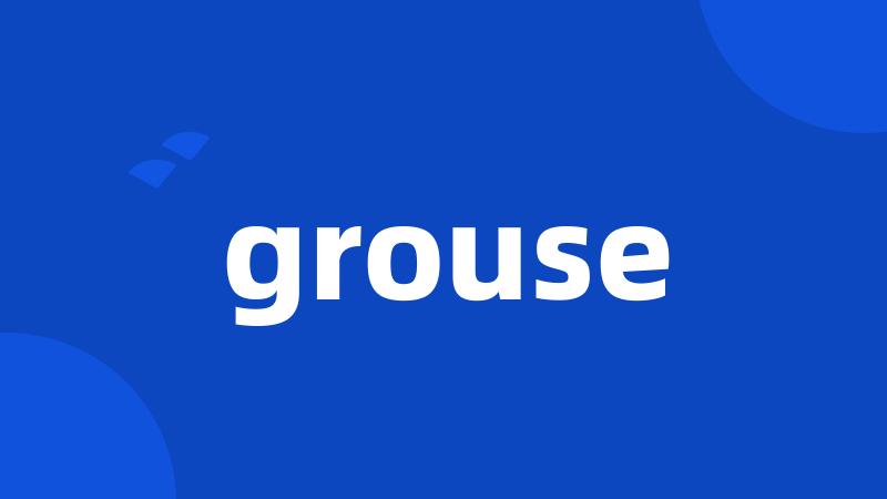 grouse