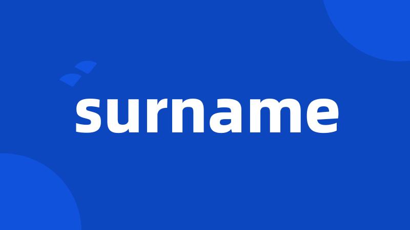 surname
