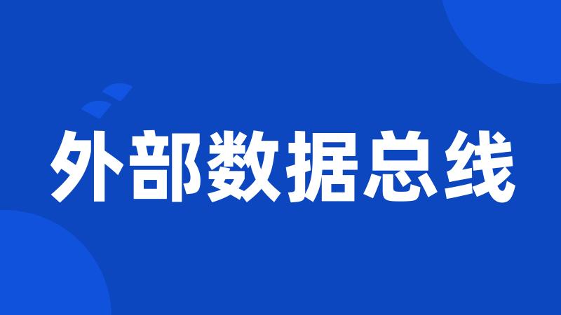 外部数据总线