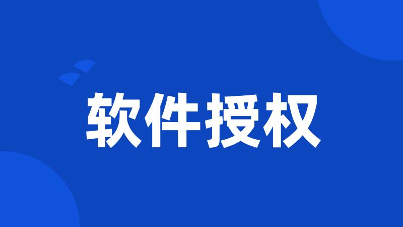 软件授权