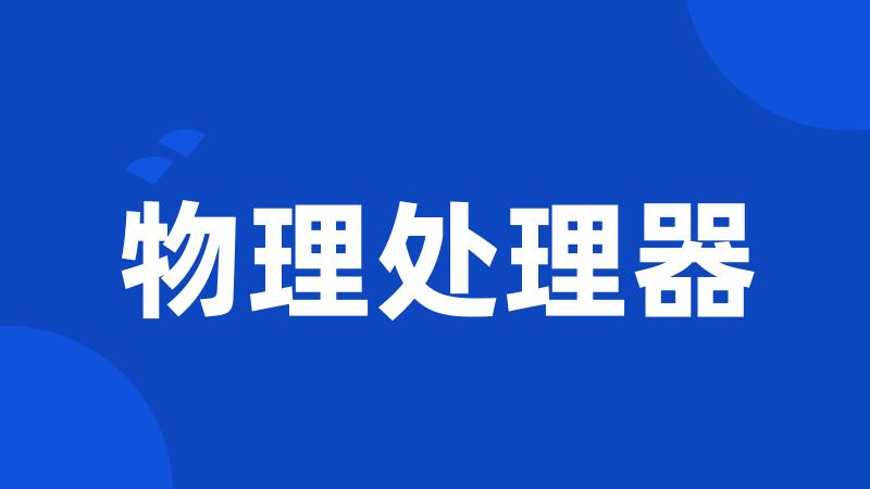 物理处理器