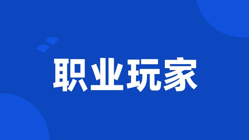职业玩家