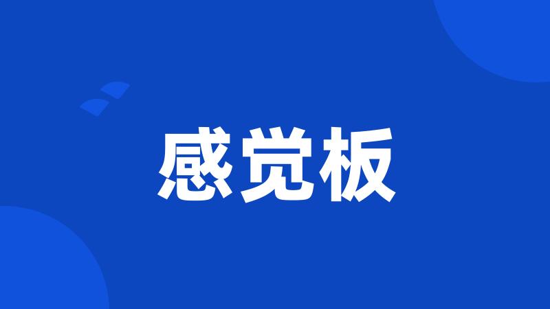 感觉板