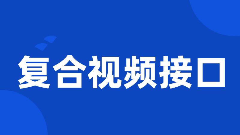 复合视频接口