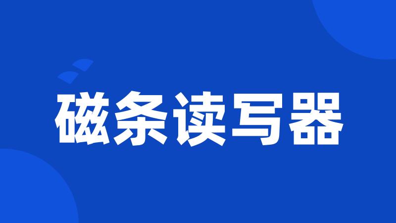 磁条读写器