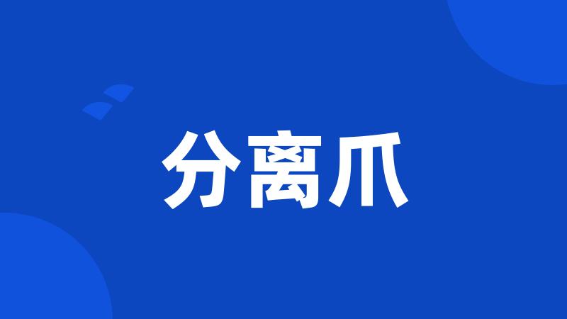 分离爪