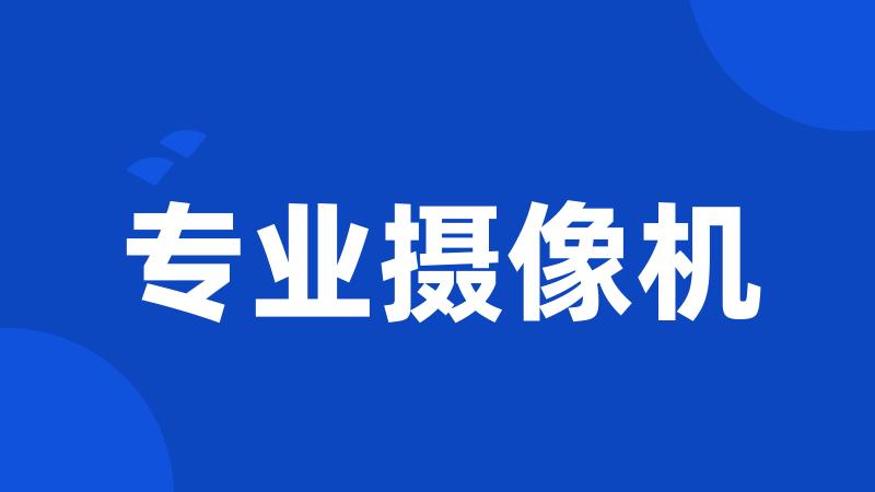 专业摄像机