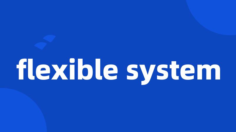 flexible system