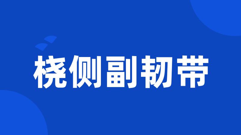桡侧副韧带