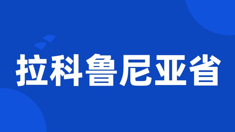 拉科鲁尼亚省