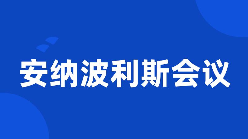 安纳波利斯会议