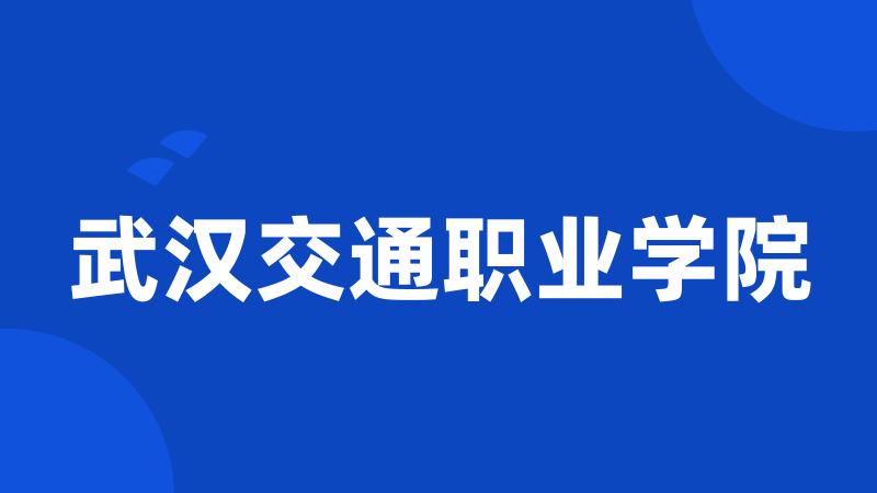 武汉交通职业学院