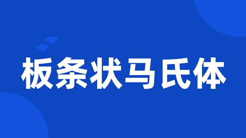 板条状马氏体