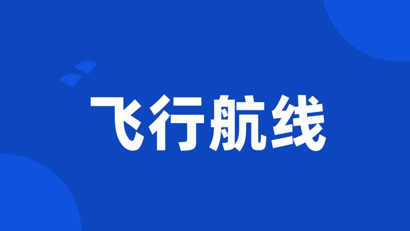 飞行航线