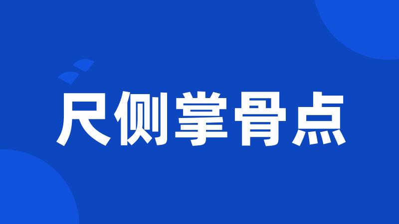 尺侧掌骨点