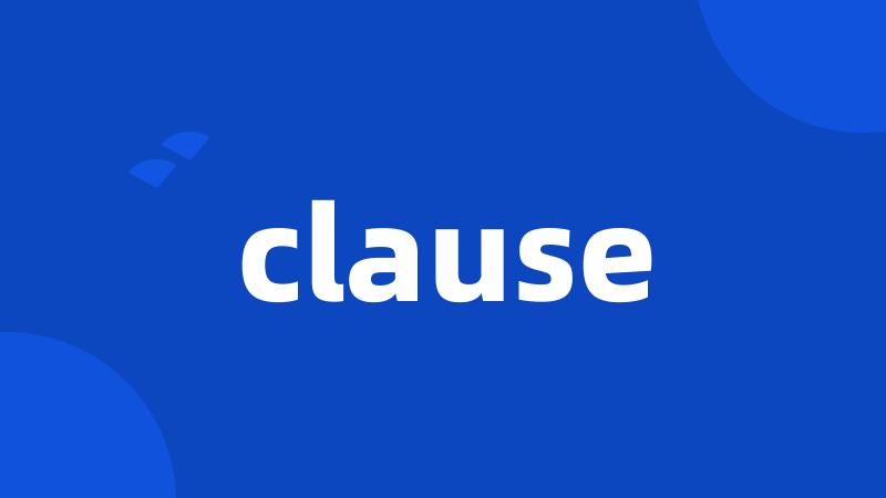 clause