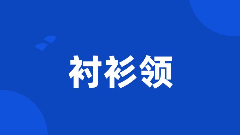 衬衫领