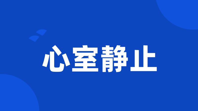 心室静止